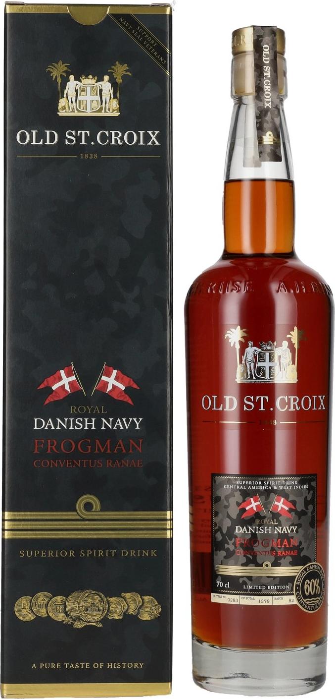 A.H. Riise / Old St. Croix Royal DANISH NAVY FROGMAN Conventus Ranae 60% Vol. 0,7l in Giftbox
