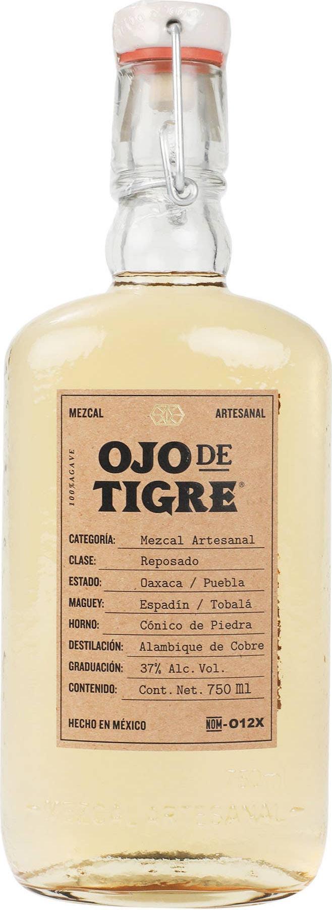 Ojo de Tigre Mezcal Oaxaca / Puebla Artesana Reposado 100% Agave 37% Vol. 0,7l