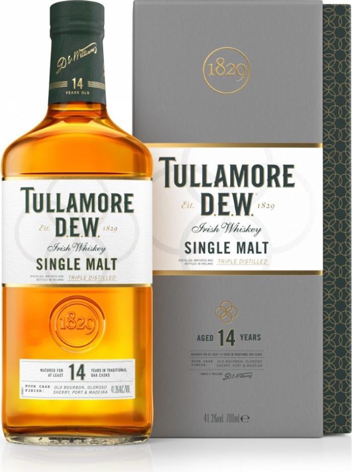 Tullamore D.E.W. AGED 14 YEARS Single Malt Irish Whiskey 41,3% Vol. 0,7l in Giftbox