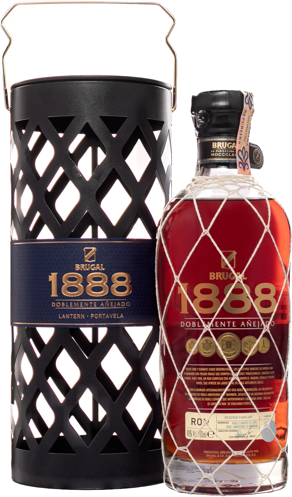 Brugal 1888 Ron Reserva Doblemente Añejado 40% Vol. 0,7l in Latern box