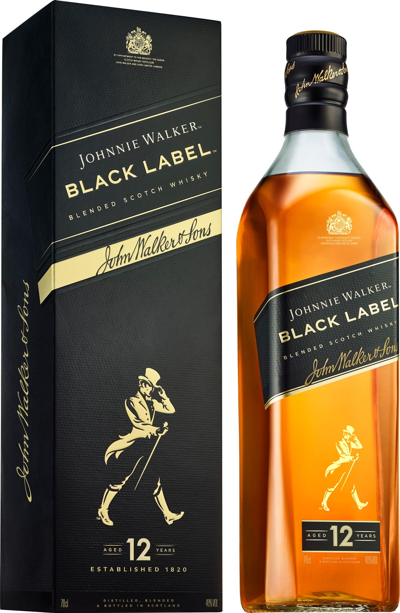 Johnnie Walker BLACK LABEL 12 Years 40% Vol. 0,7l in Giftbox
