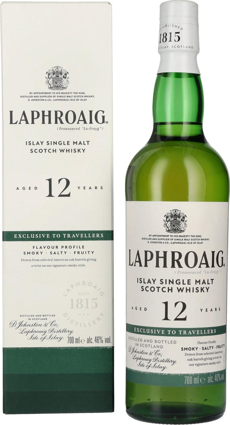 Laphroaig 12 Years Old Travel Exclusive Islay Single Malt Scotch Whisky 46% Vol. 0,7l in Giftbox