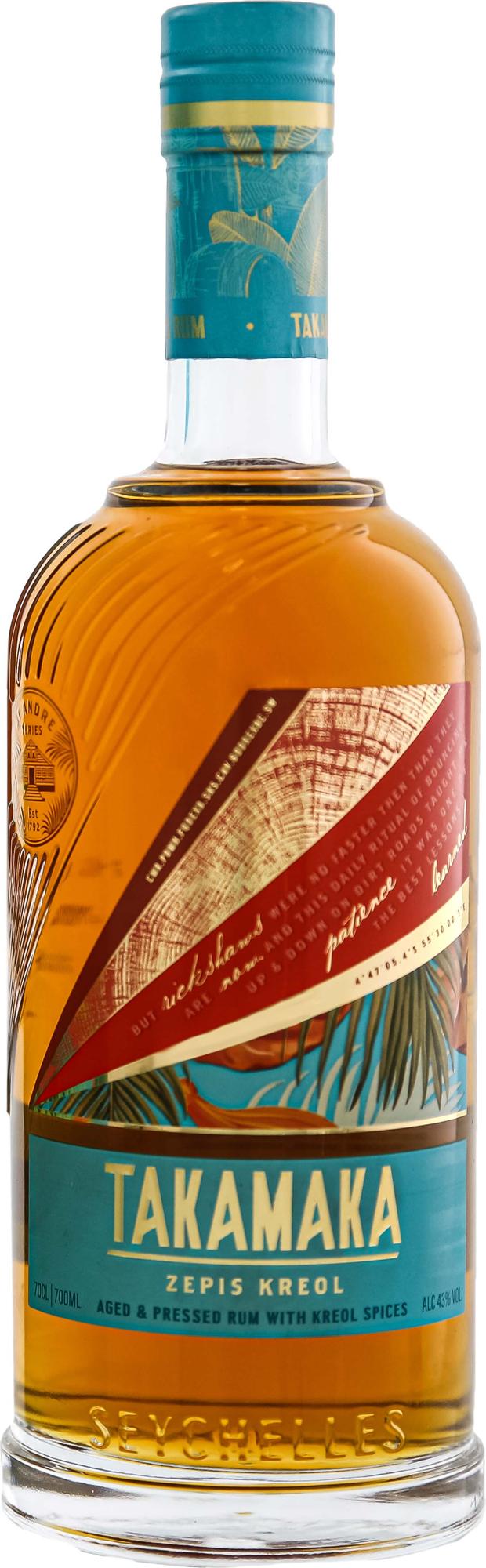 Takamaka ZEPIS KREOL 43% Vol. 0,7l