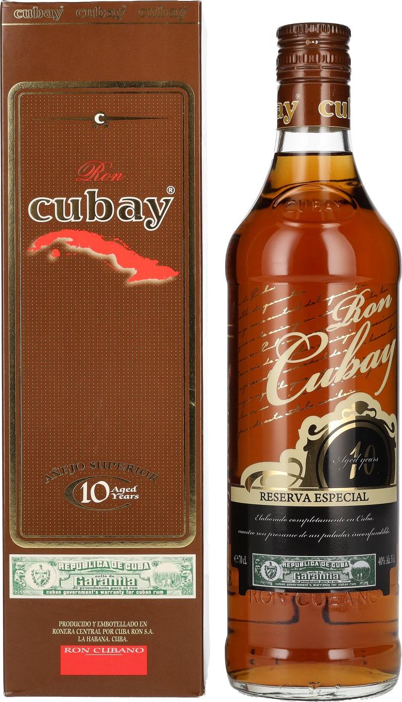 Ron Cubay 10 Years Old RESERVA ESPECIAL 40% Vol. 0,7l in Giftbox