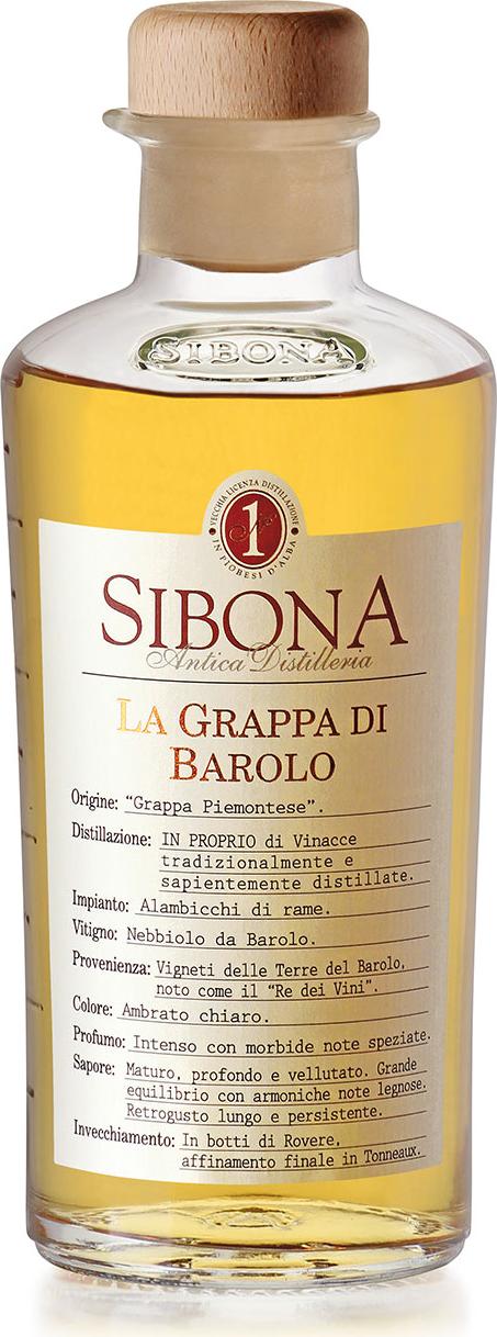 Sibona La Grappa di BAROLO 40% Vol. 0,5l