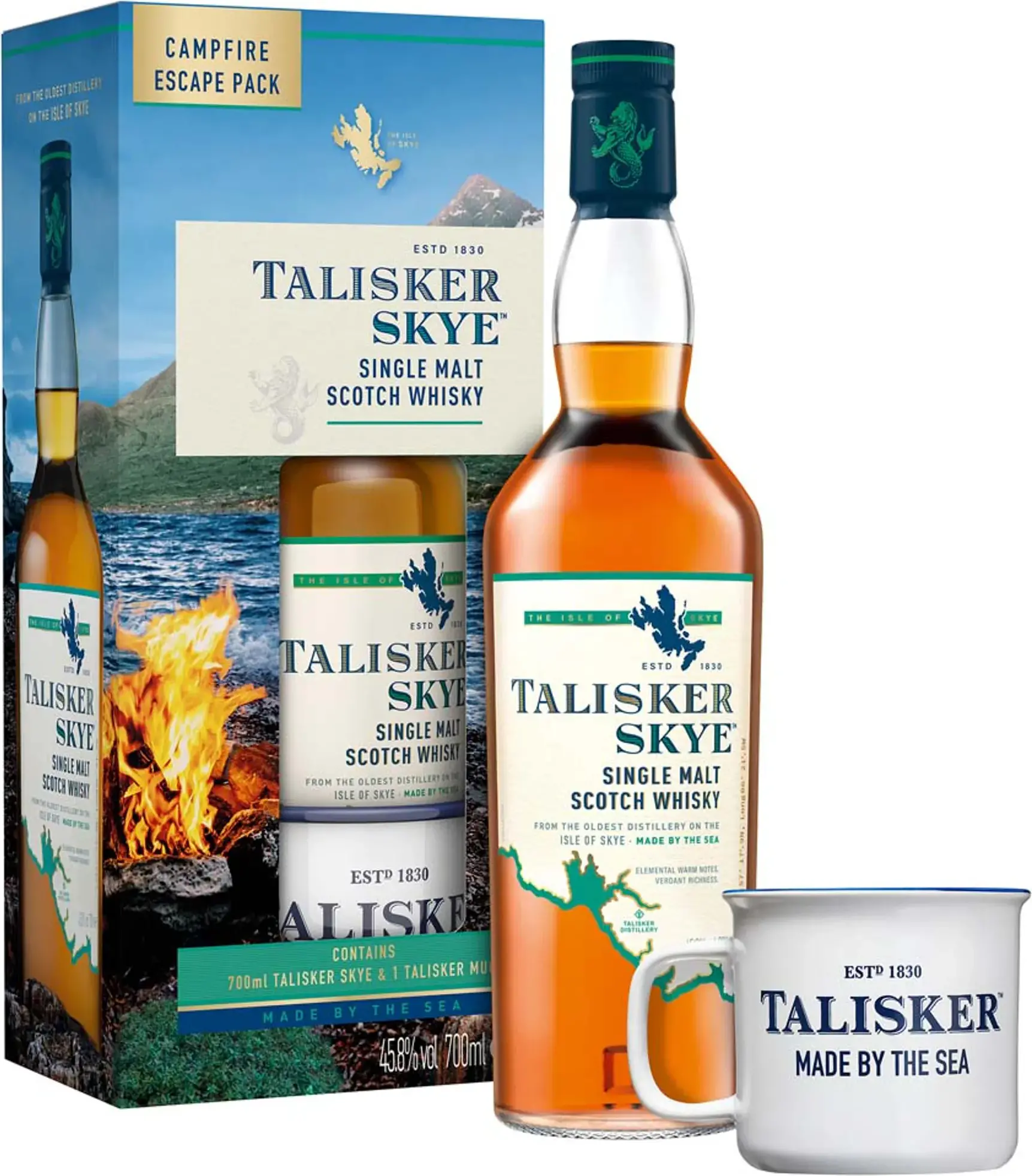 Talisker Skye Campfire Escape Pack 45,8% Vol. 0,7l in Giftbox with Talisker Mug
