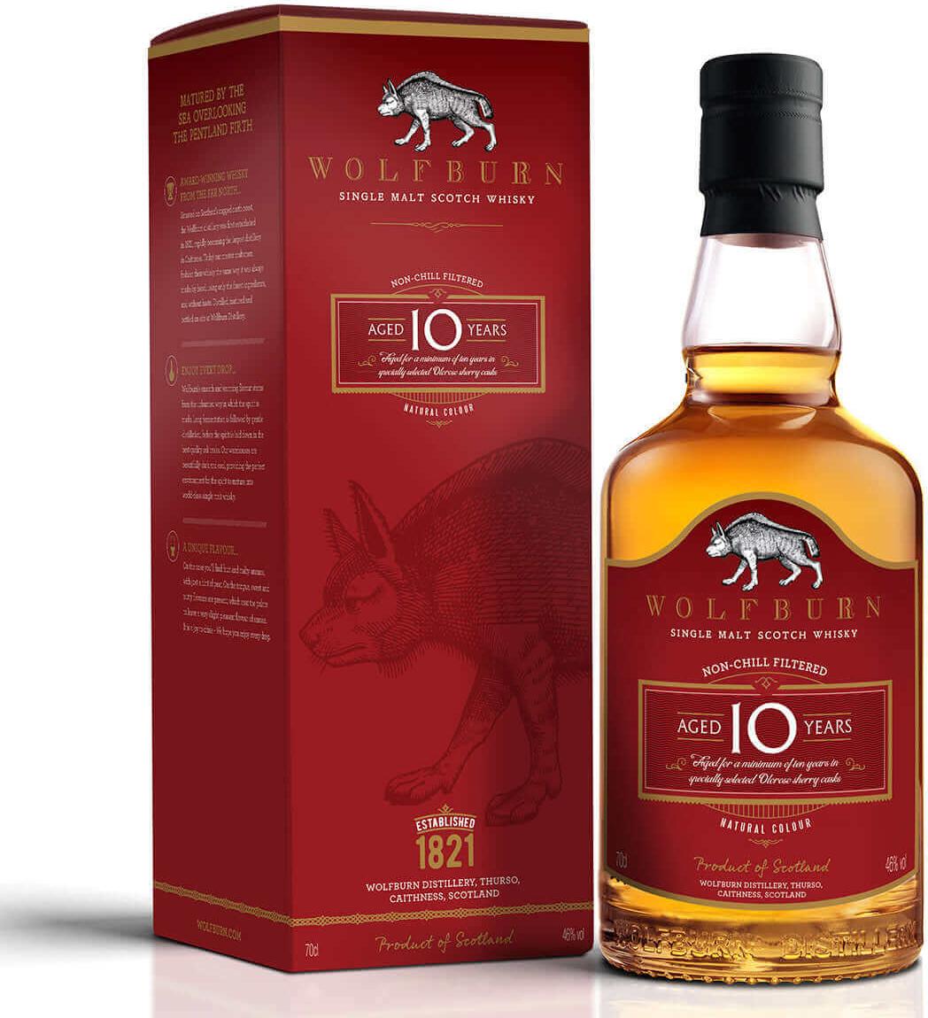 Wolfburn 10 Years Old Single Malt Scotch Whisky 46% Vol. 0,7l in Giftbox