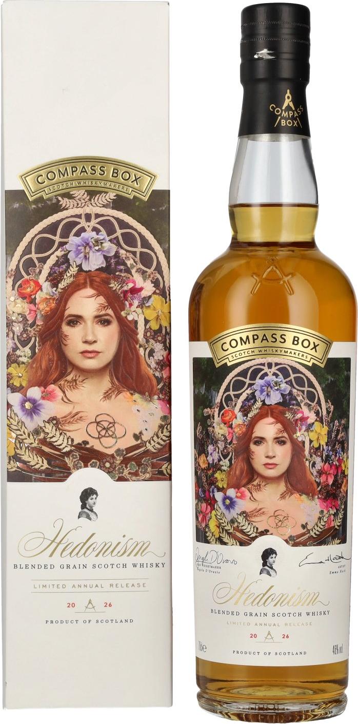 Compass Box HEDONISM Blended Grain Scotch Whisky Limited Annual Release 2026 46% Vol. 0,7l in Giftbox