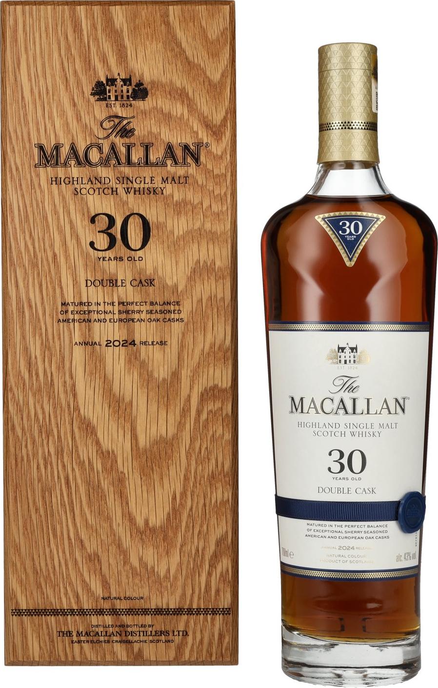 The Macallan DOUBLE CASK 30 Years Old Release 2024 43% Vol. 0,7l