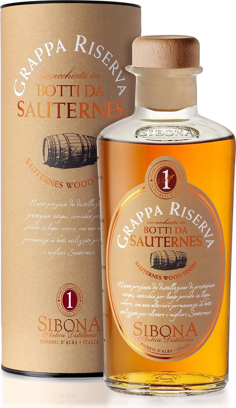 Sibona GRAPPA RISERVA IN BOTTI DA SAUTERNES 44% Vol. 0,5l