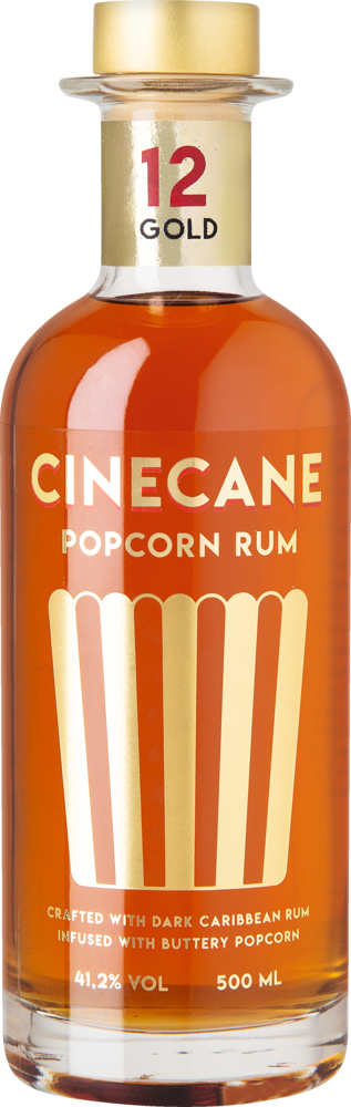 Cinecane Gold 12 POPCORN Rum 41,2% Vol. 0,5l