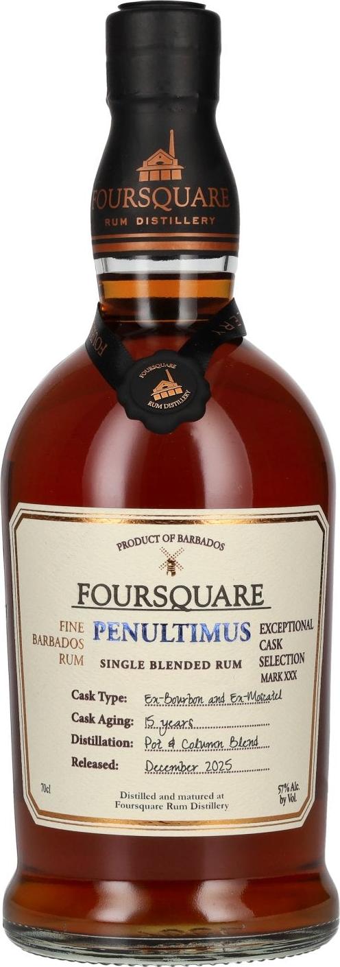 Foursquare 15 Years Old Exceptional Cask Selection MARK XXX PENULTIMUS 2025 57% Vol. 0.7l