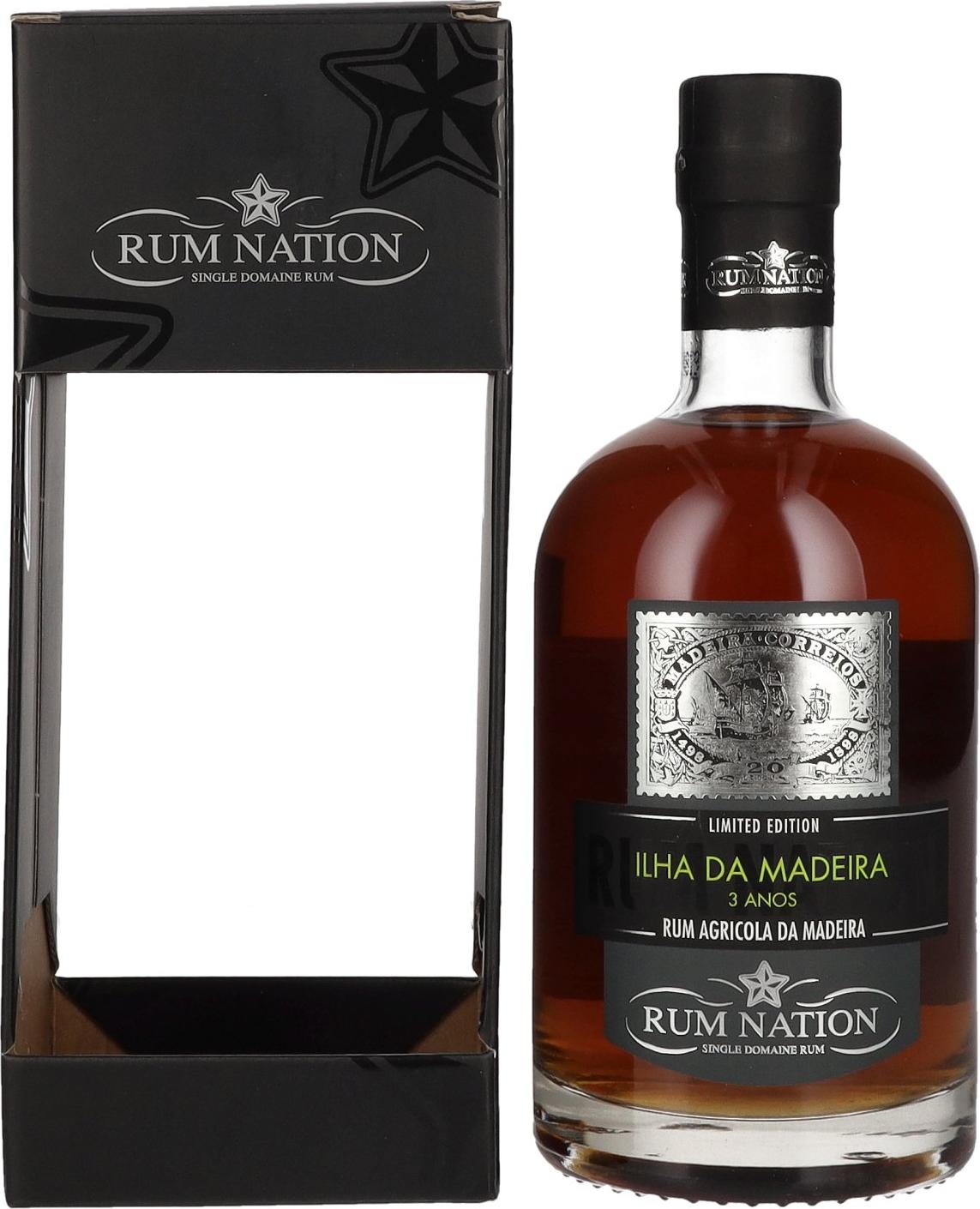 Rum Nation ILHA DA MADEIRA 3 YO Rum Agricole RELEASE 2019 42% Vol. 0,7l in Giftbox