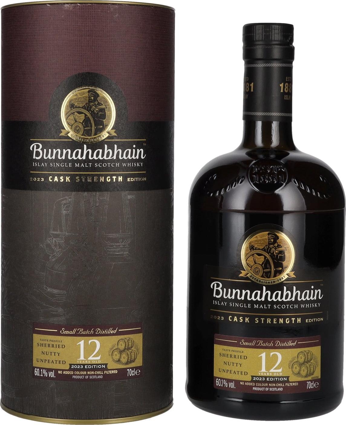 Bunnahabhain 12 Years Old Islay Single Malt Cask Strength Edition 2023 60,1% Vol. 0,7l in Giftbox