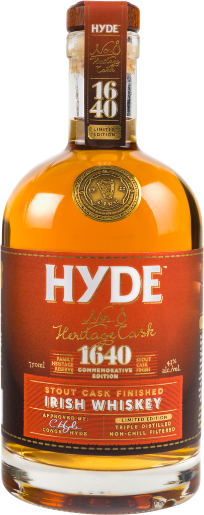Hyde No.8 HERITAGE CASK 1640 Single Malt Irish Whiskey 43% Vol. 0,7l