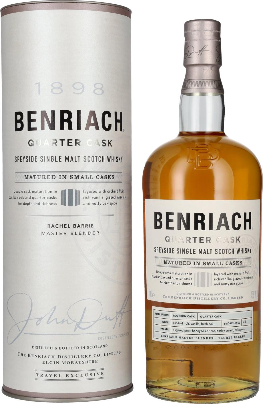 The BenRiach CLASSIC QUARTER CASKS Single Malt Scotch Whisky 46% Vol. 1l in Giftbox
