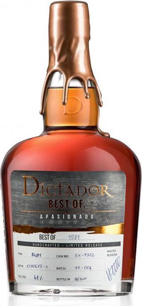 Dictador BEST OF 1981 APASIONADO EXP-111 44% Vol. 0,7l