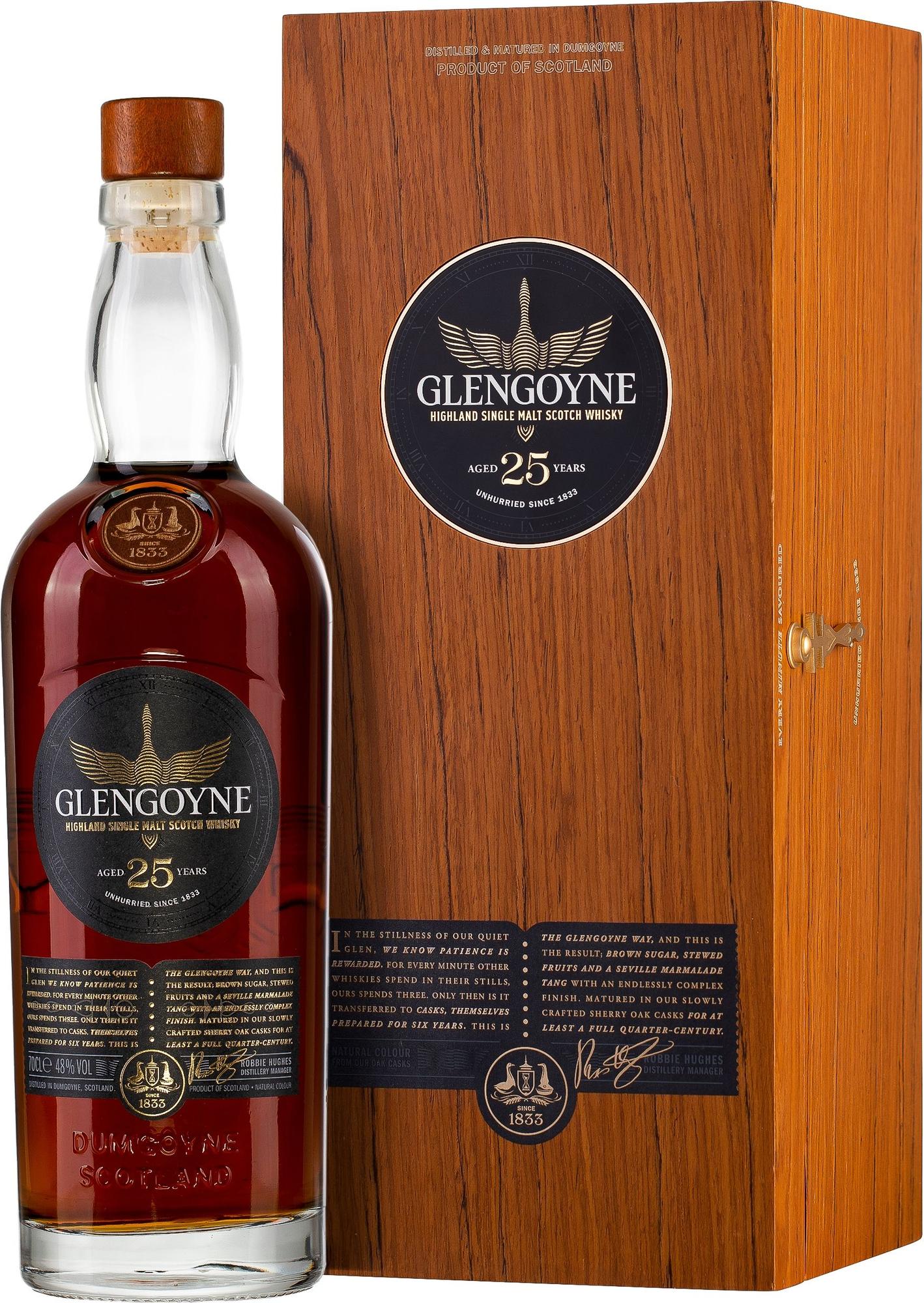 Glengoyne 25 Years Old Highland Single Malt 48% Vol. 0,7l in Wooden box