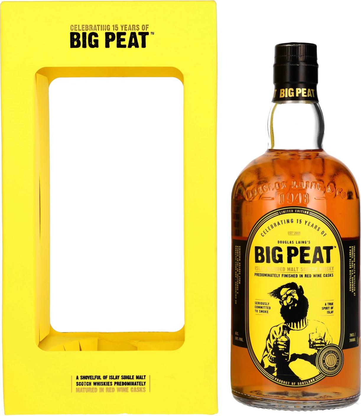 Douglas Laing BIG PEAT Islay Blended Malt Scotch 15th Anniversary Edition 50% Vol. 0,7l in Giftbox