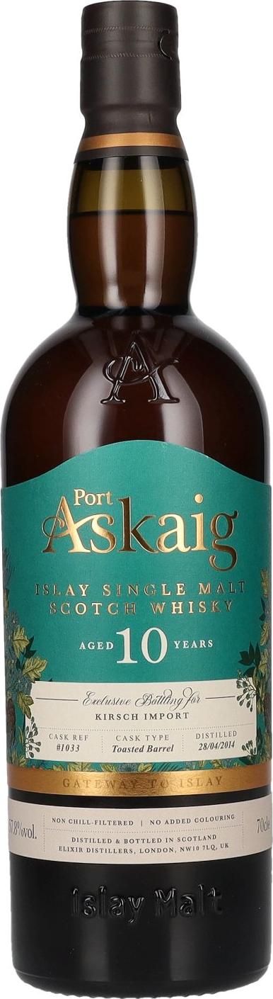 Port Askaig 10 Years Old Toasted Barrel Islay Single Malt Scotch Whisky 2014 57,8% Vol. 0,7l