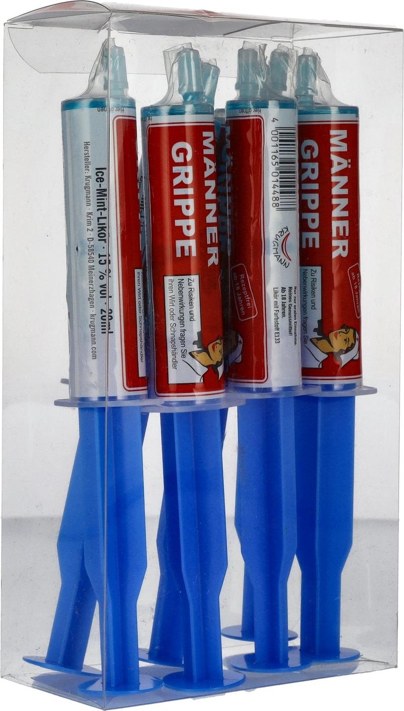 Krugmann MÄNNERGRIPPE Syringe Ice-Mint Liqueur 15% Vol. 7x0,02l