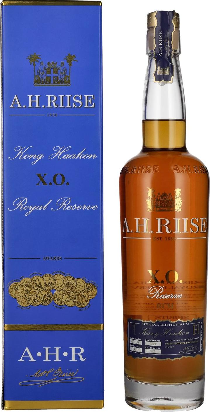 A.H. Riise / Old St. Croix X.O. Kong Haakon Royal Reserve Limited Edition 42% Vol. 0,7l