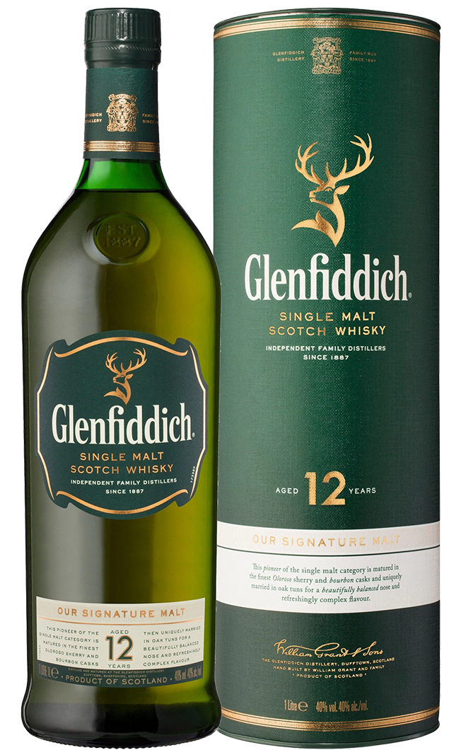 Glenfiddich 12 Year Old 40% Vol. 1l in Giftbox