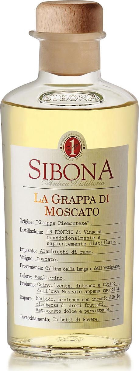 Sibona La Grappa di MOSCATO 40% Vol. 0,5l