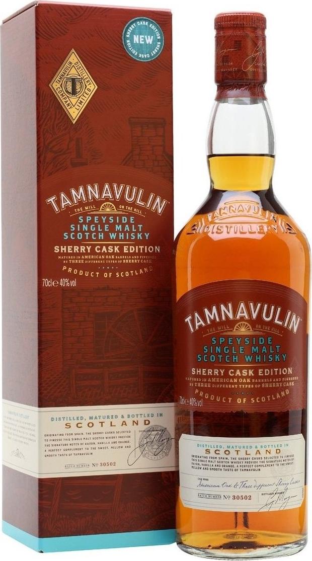 Tamnavulin SHERRY CASK Speyside Single Malt Scotch Whisky 40% Vol. 0,7l in Giftbox