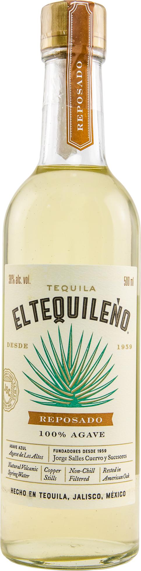 El Tequileño Reposado 100% Agave 38% Vol. 0,5l