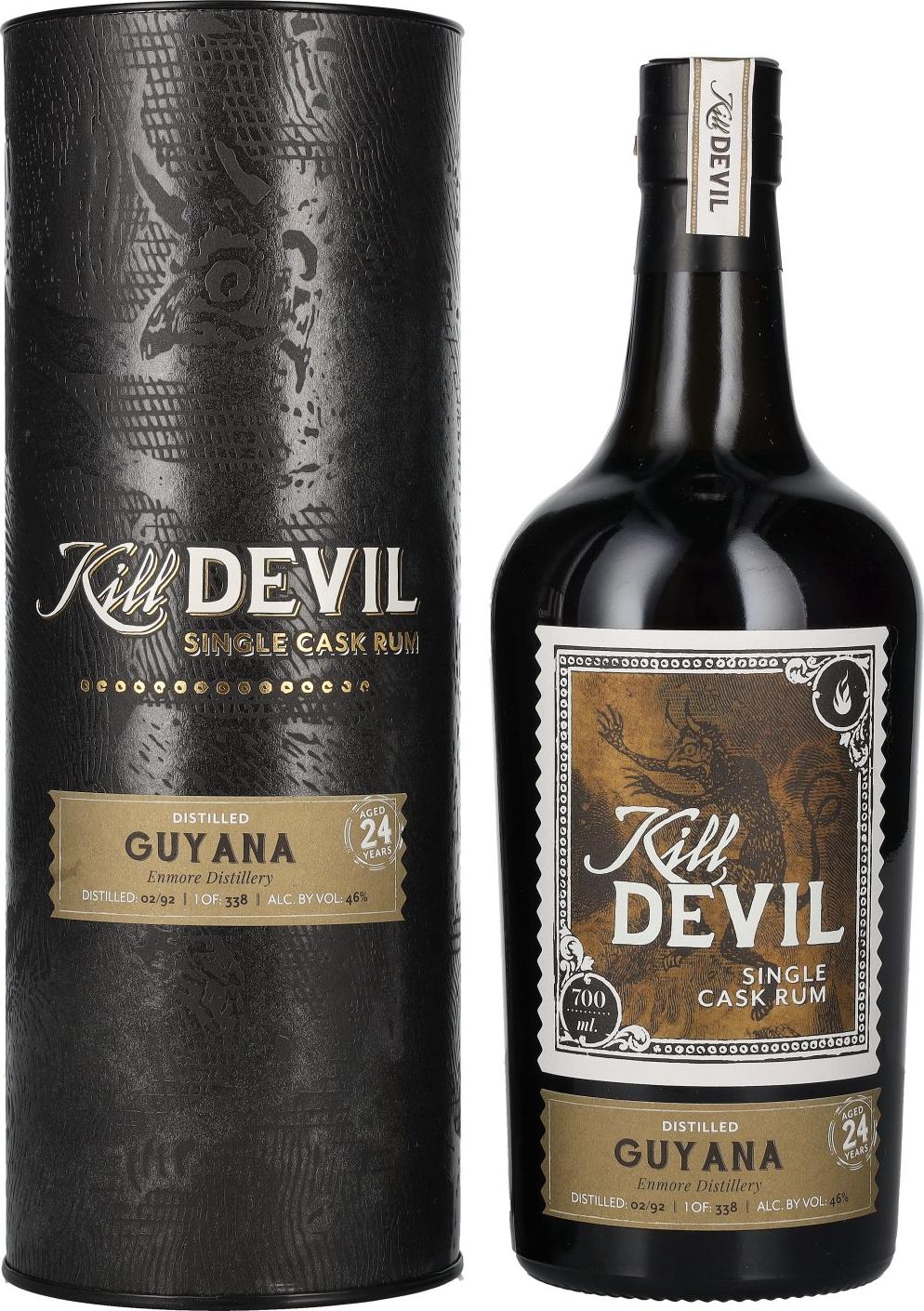 Hunter Laing Kill Devil Guyana 24 Years Old Single Cask Rum 1992 46% Vol. 0,7l in Giftbox