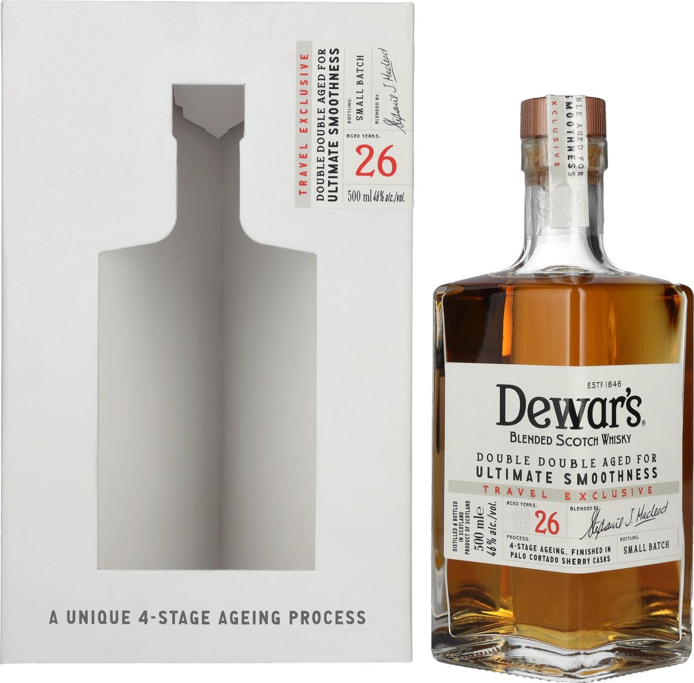 Dewar's 26 Years Old Double Double Aged Blended Scotch Whisky 46% Vol. 0,5l in Giftbox