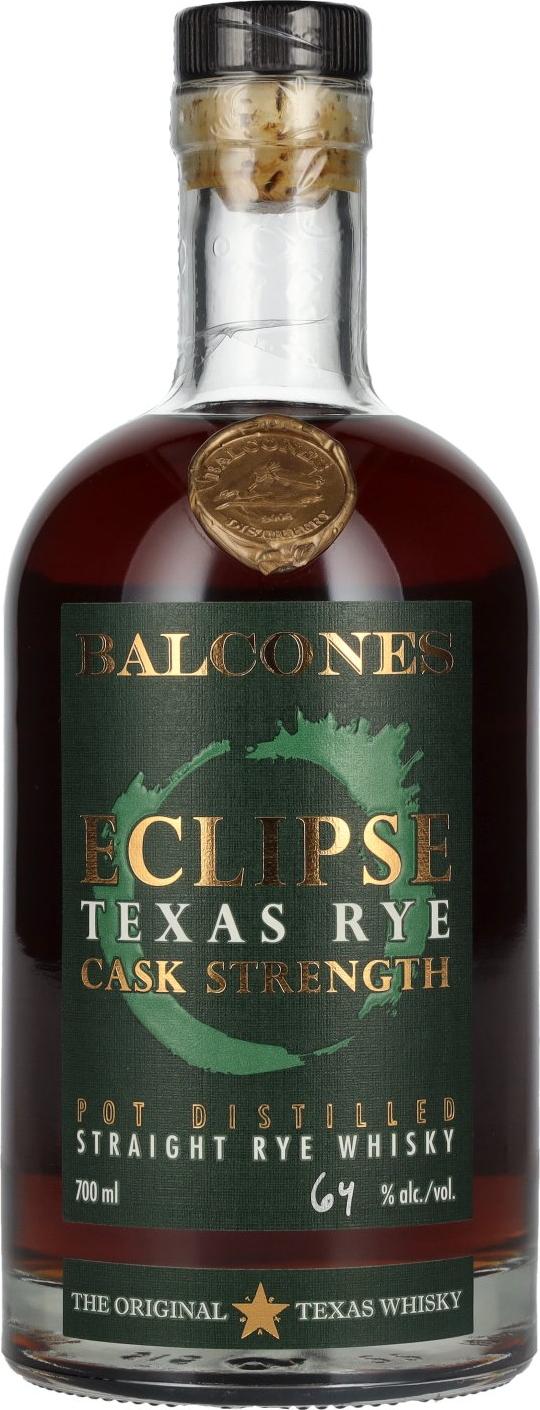 Balcones ECLIPSE TEXAS RYE Cask Strength Rye Whisky 64% Vol. 0,7l
