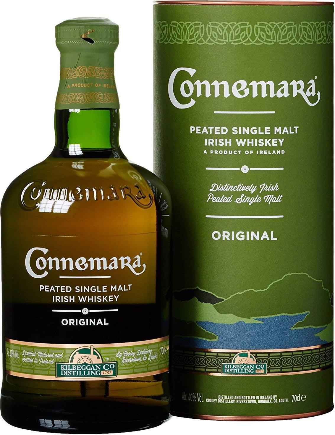 Connemara ORIGINAL Peated Single Malt Irish Whiskey 40% Vol. 0,7l in Giftbox