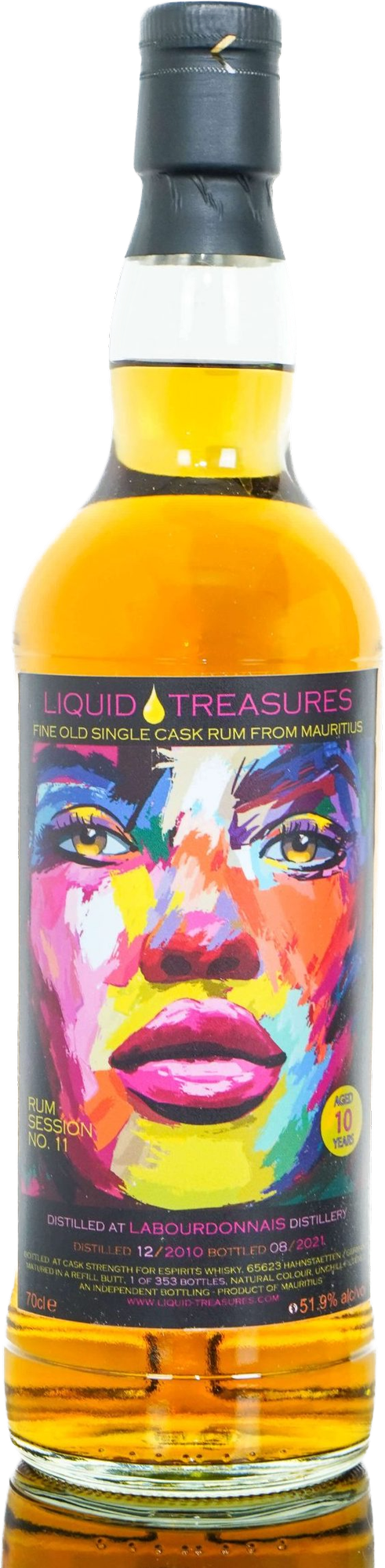 Liquid Treasures LABOURDONNAIS 10 Years Old Rum Session NO. 11 Single Cask 2010 51,9% Vol. 0,7l
