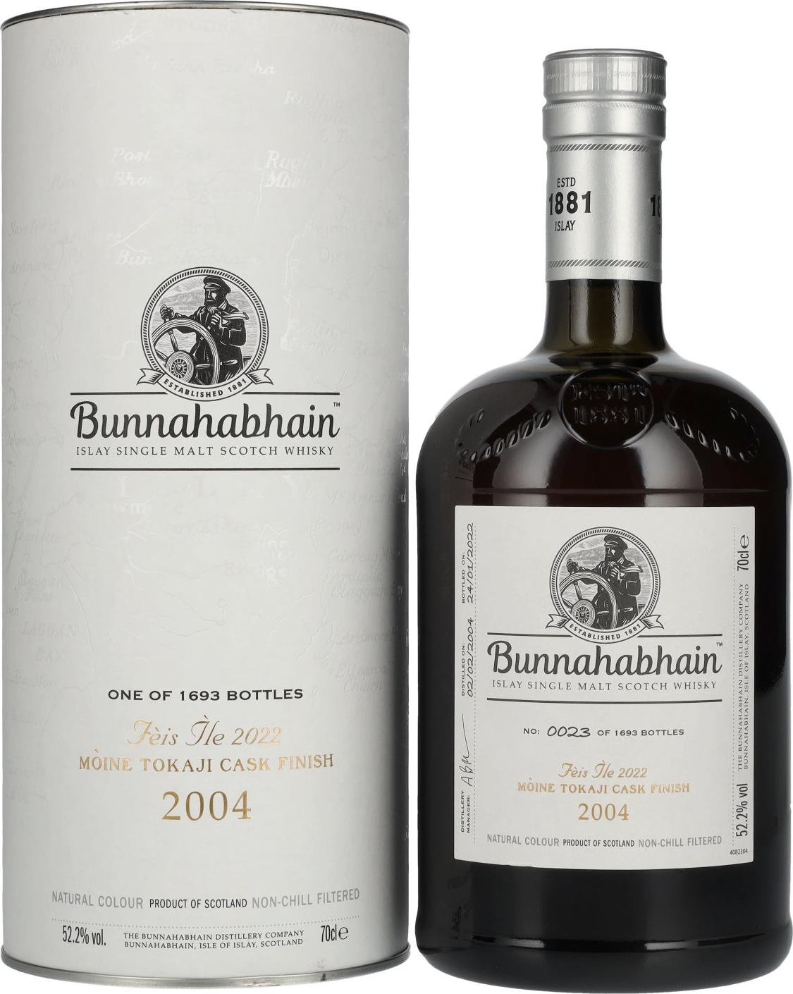Bunnahabhain MÒINE TOKAJI CASK FINISH Limited Release Fèis Ìle 2022 52,2% Vol. 0,7l in Giftbox