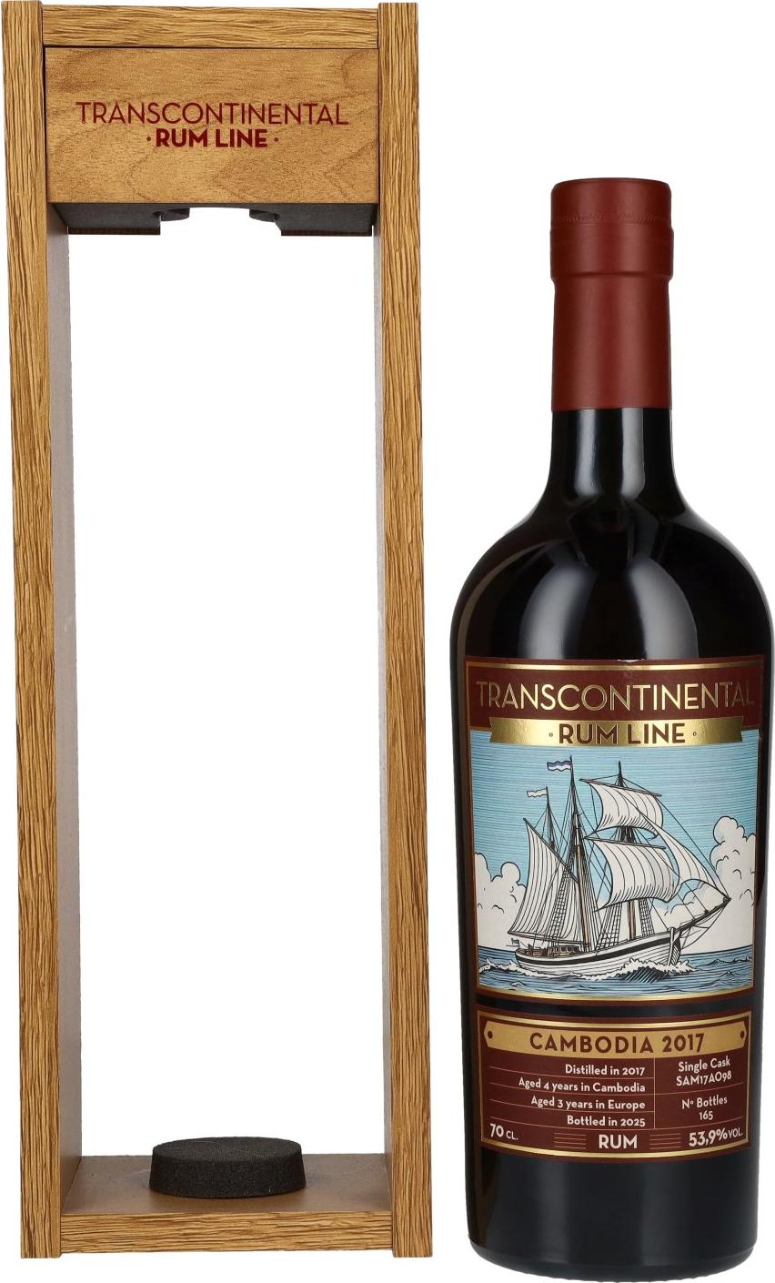 Transcontinental Rum Line CAMBODIA Single Cask Rum 2017 53,9% Vol. 0,7l