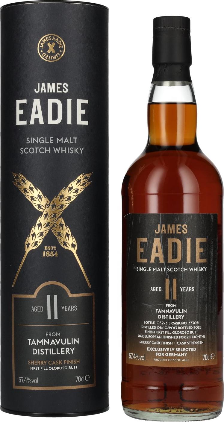 Tamnavulin 11 Years Old James Eadie 1st OLOROSO BUTT FINISH Single Malt #373071 2013 57,4% Vol. 0,7l in Giftbox