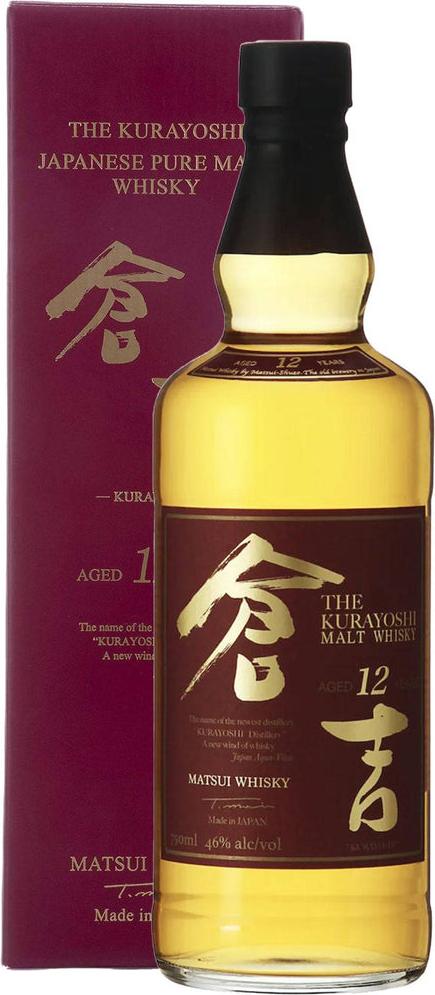 THE MATSUI THE KURAYOSHI 12 Years Old Pure Malt Whisky 43% Vol. 0,7l in Giftbox