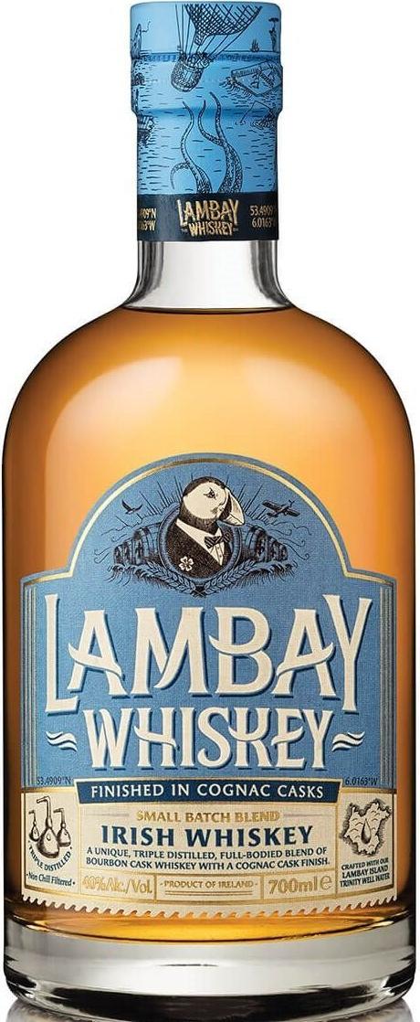 Lambay Whiskey Small Batch Blend Irish Whiskey Cognac Cask Finish 40% Vol. 0,7l