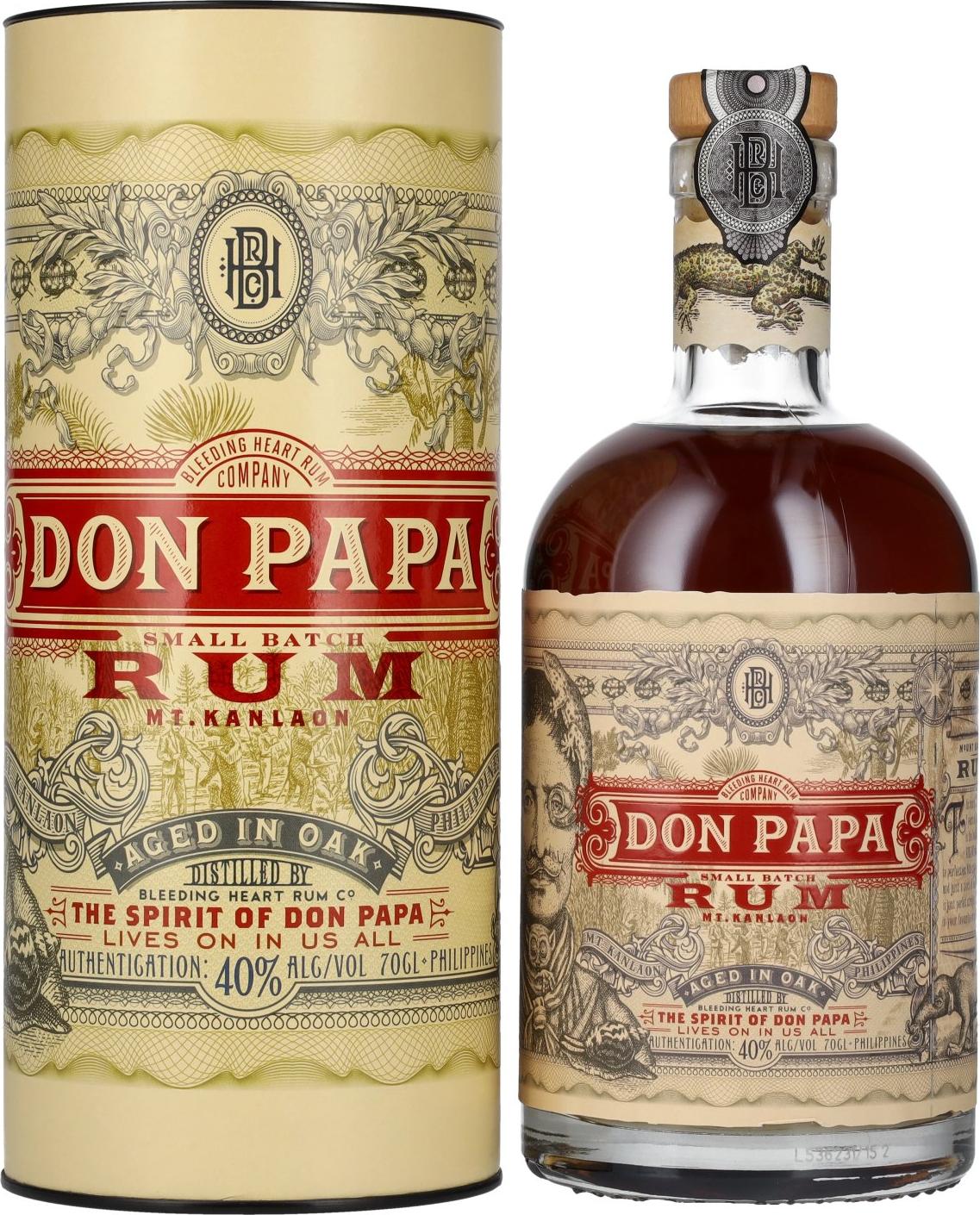 Don Papa Small Batch Rum 7 Years Old 40% Vol. 0,7l in Giftbox