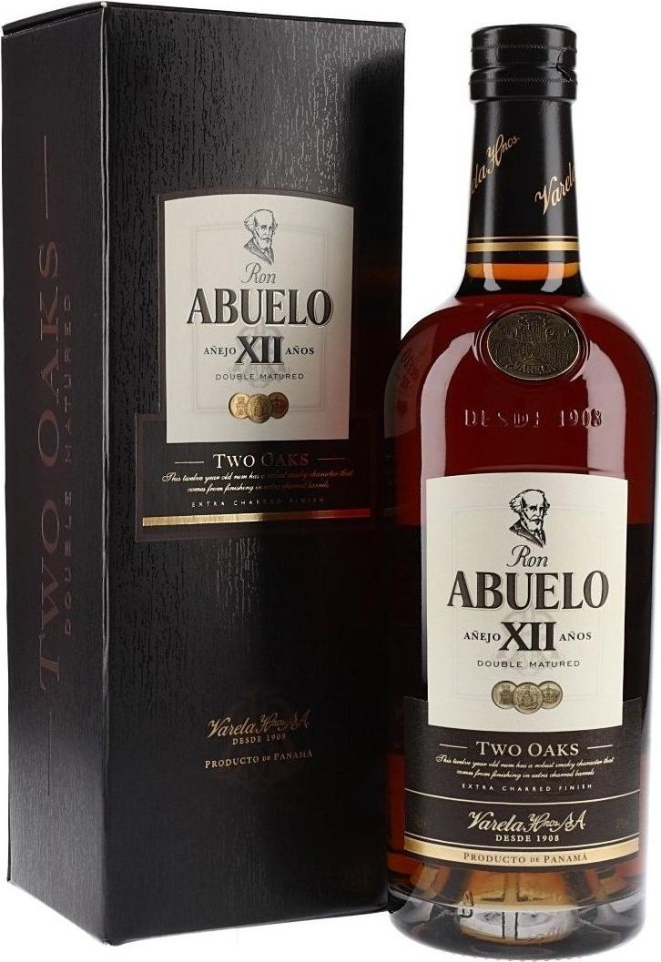 Ron Abuelo Añejo XII Años TWO OAKS Double Matured 40% Vol. 0,7l in Giftbox