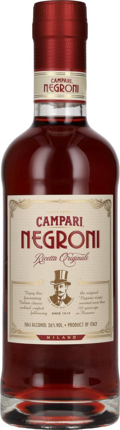 Campari NEGRONI Ricetta Originale Classic Cocktail 26% Vol. 0,5l