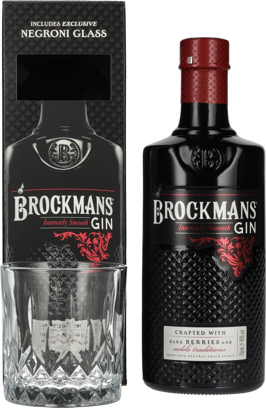 Brockmans Intensely Smooth PREMIUM GIN 40% Vol. 0,7l in Giftbox with glass