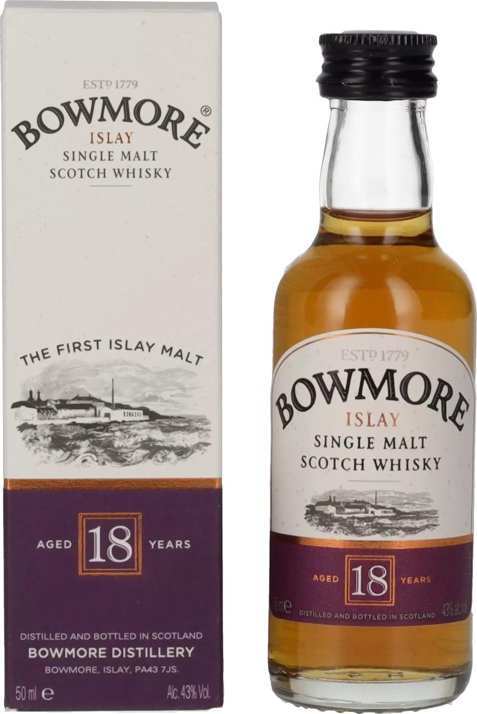 Bowmore 18 Year Old 43% Vol. 0,05l (Mini)