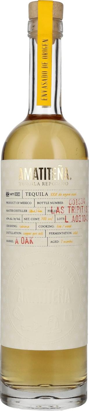 Amatiteña Tequila Reposado 100% Puro de Agave 42% Vol. 0,7l