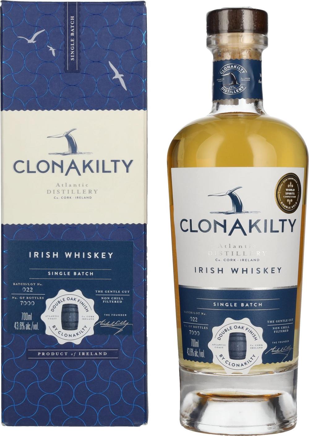 Clonakilty DOUBLE OAK Irish Whiskey 43,6% Vol. 0,7l in Giftbox