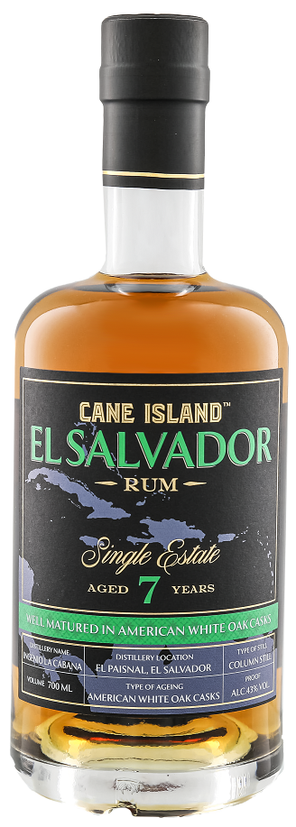 Cane Island EL SALVADOR 7 Years Old Single Estate Rum 43% Vol. 0,7l