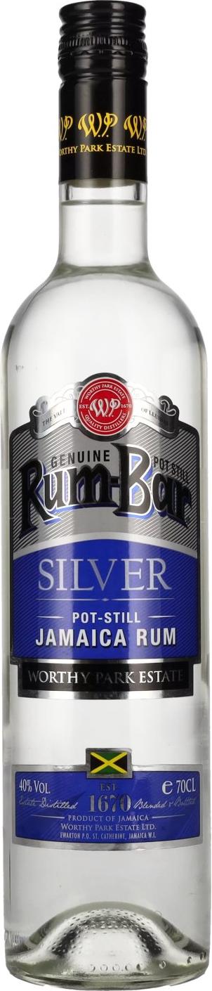 Worthy Park Rum-Bar SILVER Pot Still Jamaica White Rum 40% Vol. 0,7l