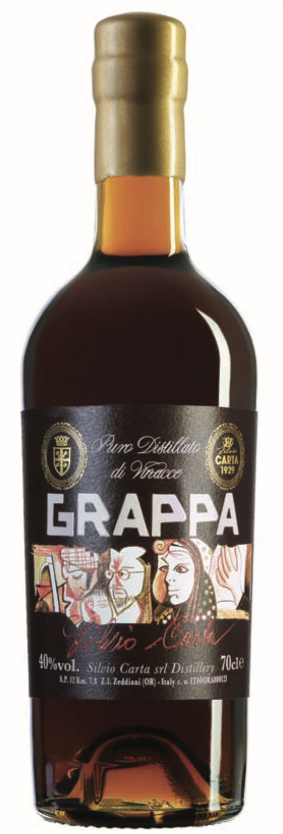 Silvio Carta Grappa Scura 40% Vol. 0,7l